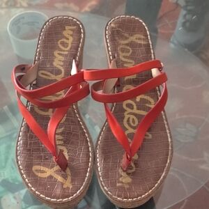 Sam Edelman Red Strappy Sandals